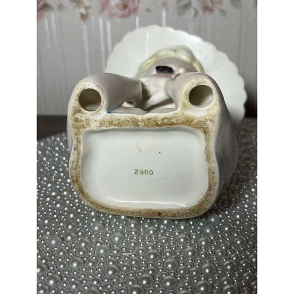Vintage Lefton White 2900 Lady Head vase, Brimmed Hat No Foil - Picture 15 of 15